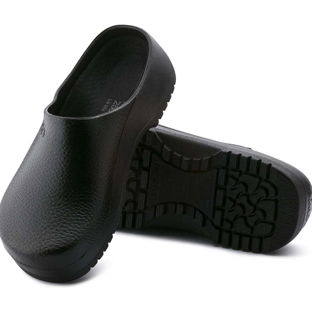 Super Birki Polyurethane Black Slip-On Rubber Clogs SIZE 38 L 7 M 5